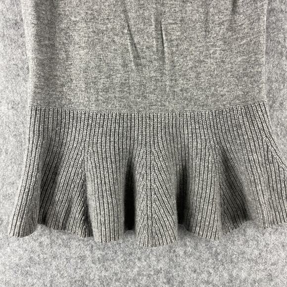 Ann Mashburn Cashmere Sweater Womens Medium Gray Peplum Sleeveless Quiet Luxury - Picture 11 of 14